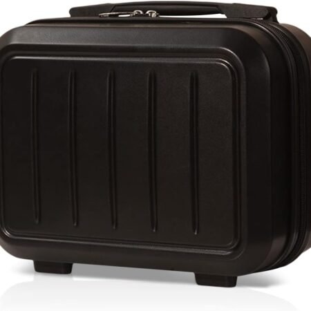 Travel Beauty Case Makeup Travel Case Hard case Material Hard Shell Cosmetic Organizer Bag with Elastic Band and Soft Handle Travel Bag for Toiletry Portable Mini  Carrying Suitcase