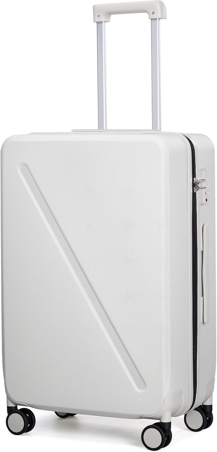 24-inch Hardside Checked Luggage with Wheels – TSA-Compliant, Ideal for Business Travel and Shopping