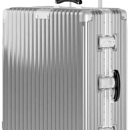 29 Inch Check-In Luggage - Polycarbonate Hard Shell Suitcase with Aluminum Corners, Smooth-Rolling Wheels, Leather Handle, Aluminum Frame Luggage, Zipperless  ( 29 Inch Check-In)
