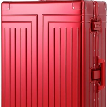 All Aluminum Carry On Luggage，Cut from Whole Aluminum Sheet，22x14x9 Airline Approved ，（3rd Generation，Premium Metal zipperless suitcase ） (28inch)