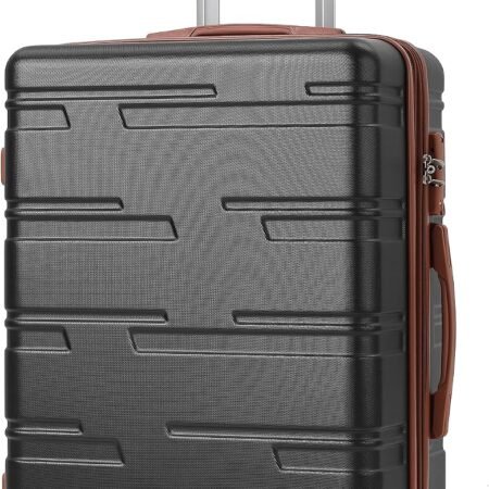24in Hardside Carry On Luggage With Spinner Wheels, Suitcase Hardshell Expandable, Lightweight Luggage With